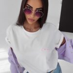 T-shirt klasyczny Lizzie Ola Voga ecru