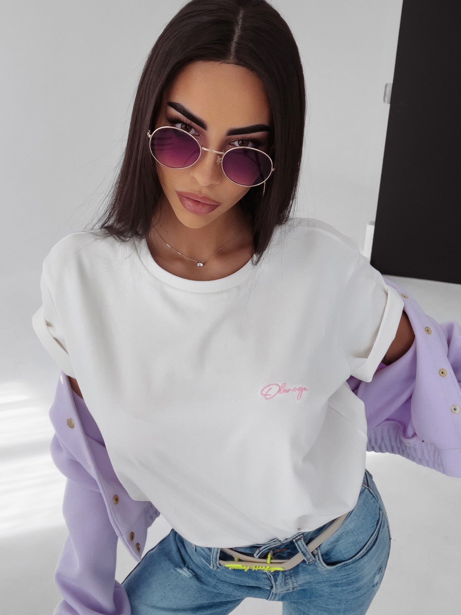 T-shirt klasyczny Lizzie Ola Voga ecru T-shirt klasyczny Lizzie Ola Voga ecru