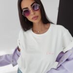 T-shirt klasyczny Lizzie Ola Voga ecru