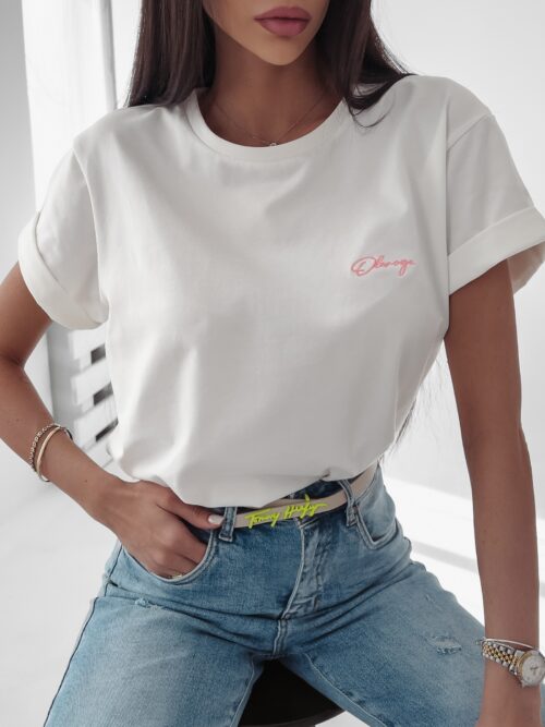 T-shirt klasyczny Lizzie Ola Voga ecru