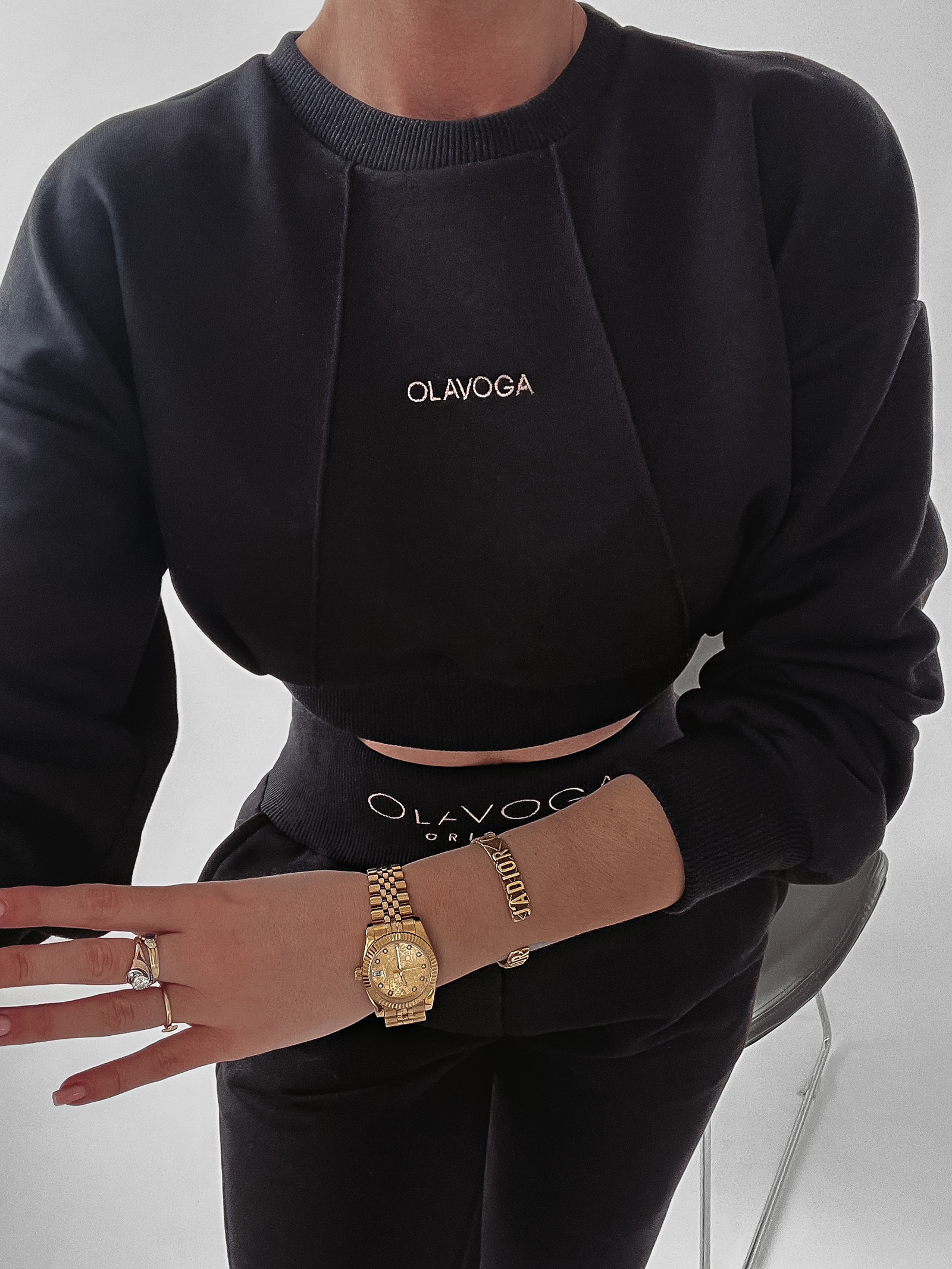 Bluza ze ściągaczem Helen Ola Voga czarna