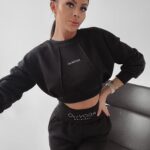 Bluza ze ściągaczem Helen Ola Voga czarna