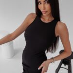 Sukienka dopasowana dzianinowa Ivi Ola Voga czarna