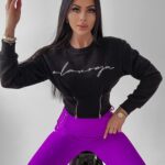 Legginsy ze sznurowaniem Rosalie Ola Voga fioletowe