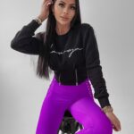 Legginsy ze sznurowaniem Rosalie Ola Voga fioletowe