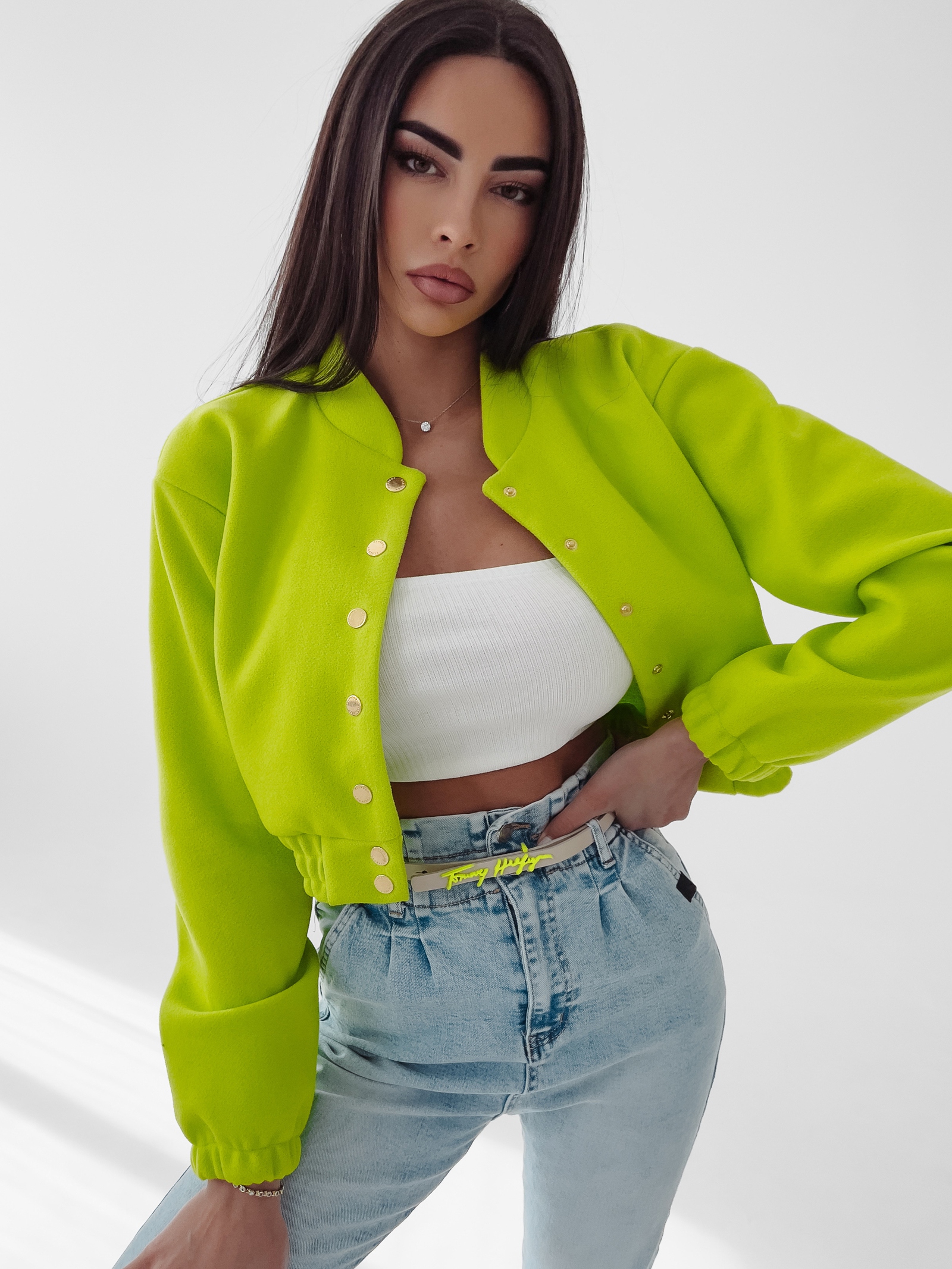 Kurtka bomberka California Ola Voga limonkowa