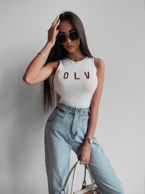 Body dopasowane Makira Ola Voga ecru