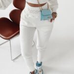 Spodnie bawełniane Marina Ola Voga ecru