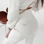 Spodnie bawełniane Marina Ola Voga ecru