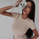 Bluzka klasyczna t-shirt basic Eter Ola Voga beżowa