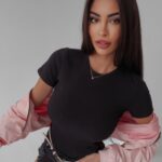 Bluzka klasyczna t-shirt basic Eter Ola Voga czarny