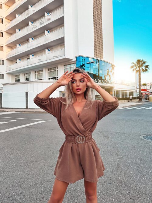 Kombinezon klasyczny krótki Bali Ola Voga brązowy