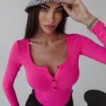 Body dopasowane Eve Ola Voga amarantowe