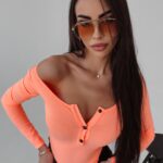 Body dopasowane Eve Ola Voga pomarańczowy