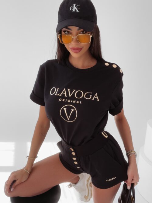 -wyprzedane-T-shirt z napami Iryda Ola Voga czarny