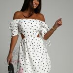 Sukienka w groszki Alicia biała