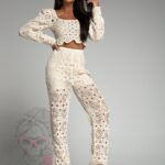 Bluzka ażurowa Maiestas Chic beżowa