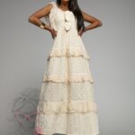 Sukienka maxi Senseno beżowa