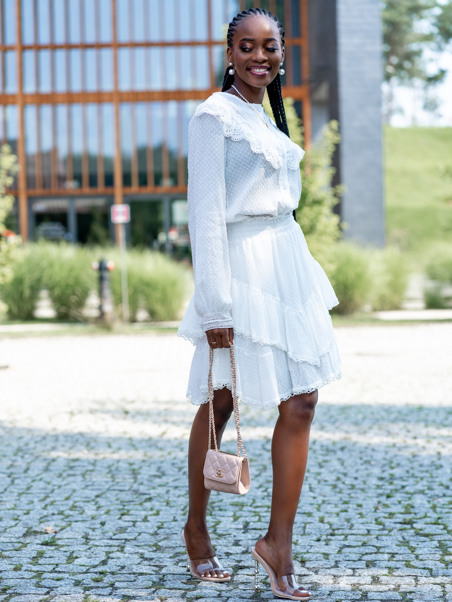 Komplet letni ażur Corsa ecru