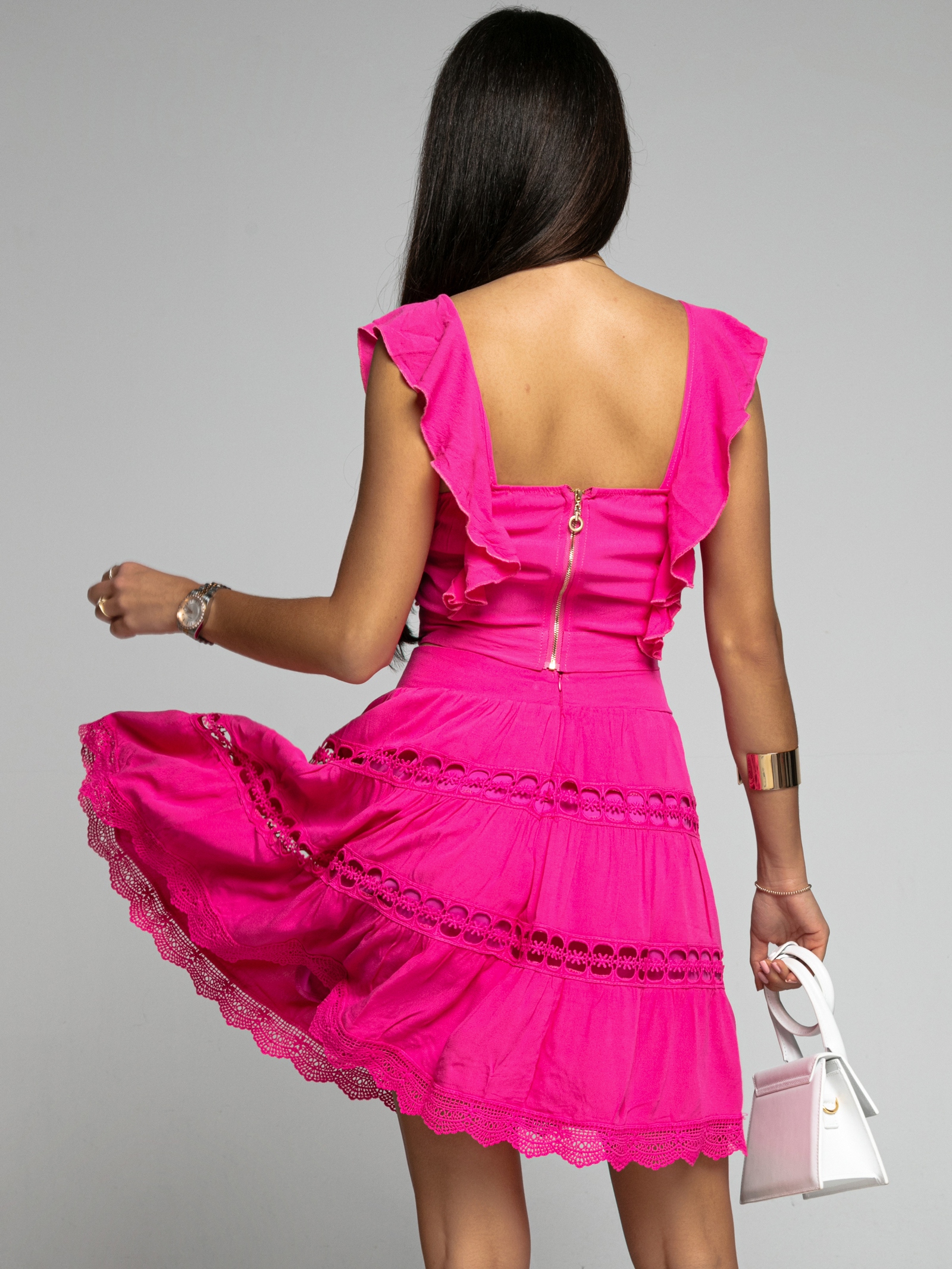 Komplet wakacyjny August fuksja