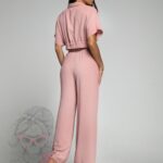 Komplet top+spodnie Winsorft pudrowy