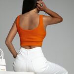 Top frotte Suenos pomarańczowy