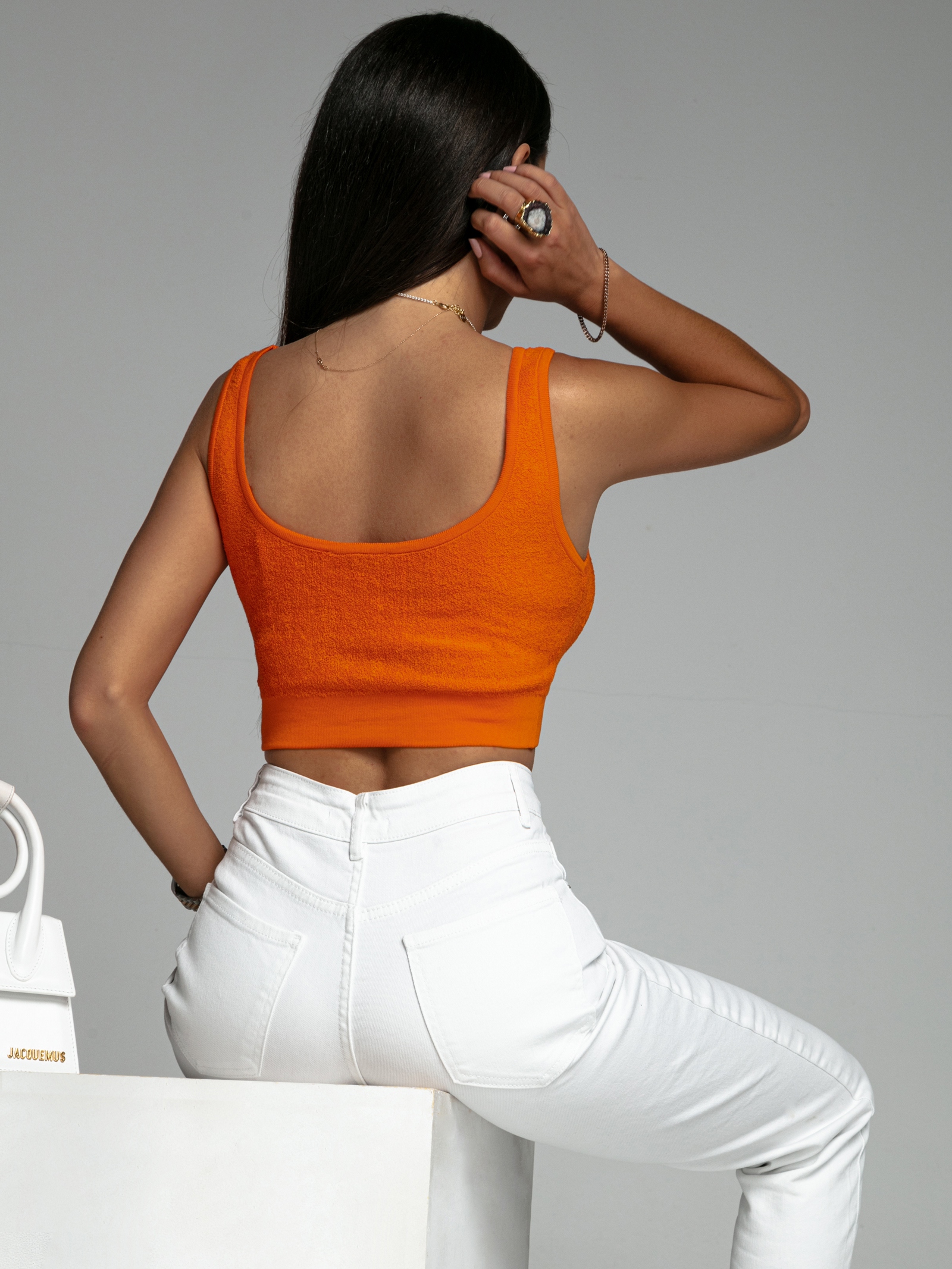 Top frotte Suenos pomarańczowy