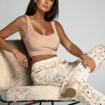 Top frotte Suenos beżowy