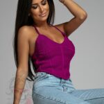 Top boho Holbosh amarantowy