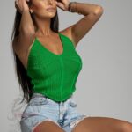 Top boho Holbosh zielony