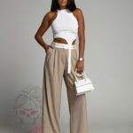 -wyprzedane-Spodnie garniturowe Moniko III beżowe