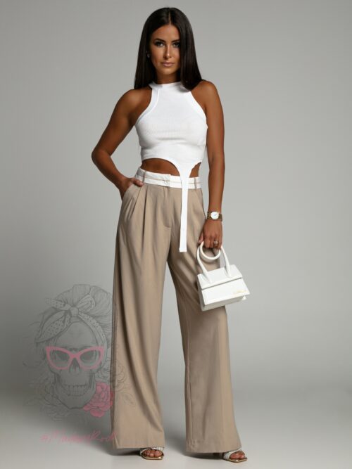 -wyprzedane-Spodnie garniturowe Moniko III beżowe