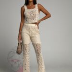 Komplet gipiurowy Gema beżowy