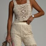 Komplet gipiurowy Gema beżowy