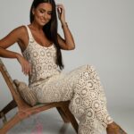 Top ażurowy boho Meceo beżowy