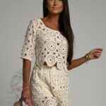 Komplet gipiurowy Otimi beżowy