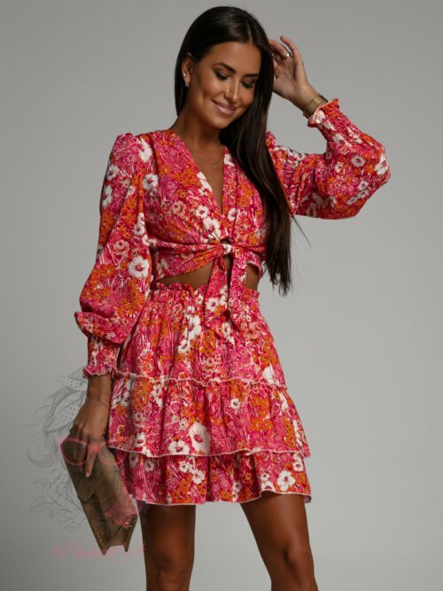 Bluzka wakacyjna Elinia różowo-czerwona