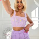 Top sweterkowy Grassland lila