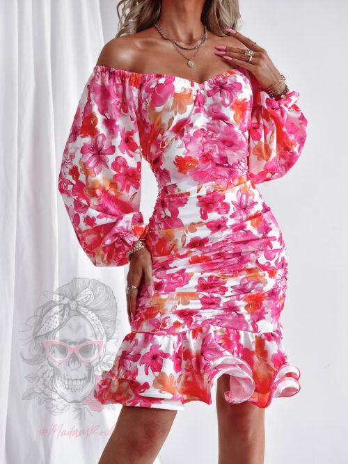 Sukienka w kwiaty NB Power Flower różowa