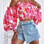 Bluzka hiszpanka NB Power Flower różowy