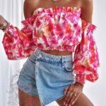 Bluzka hiszpanka NB Power Flower różowy