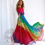 Sukienka maxi NB Butterflies for blondes kolorowa