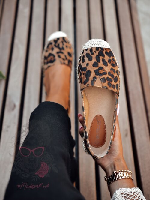 Espadryle na platformie Madam Hilo panterka