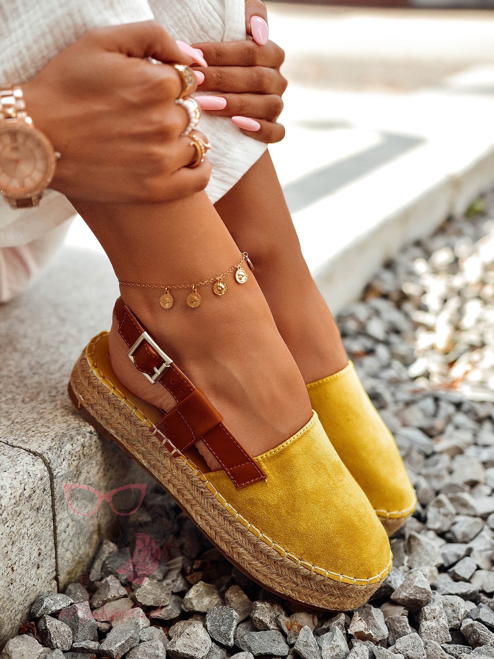 Espadryle na platformie Nifty Rock żółte