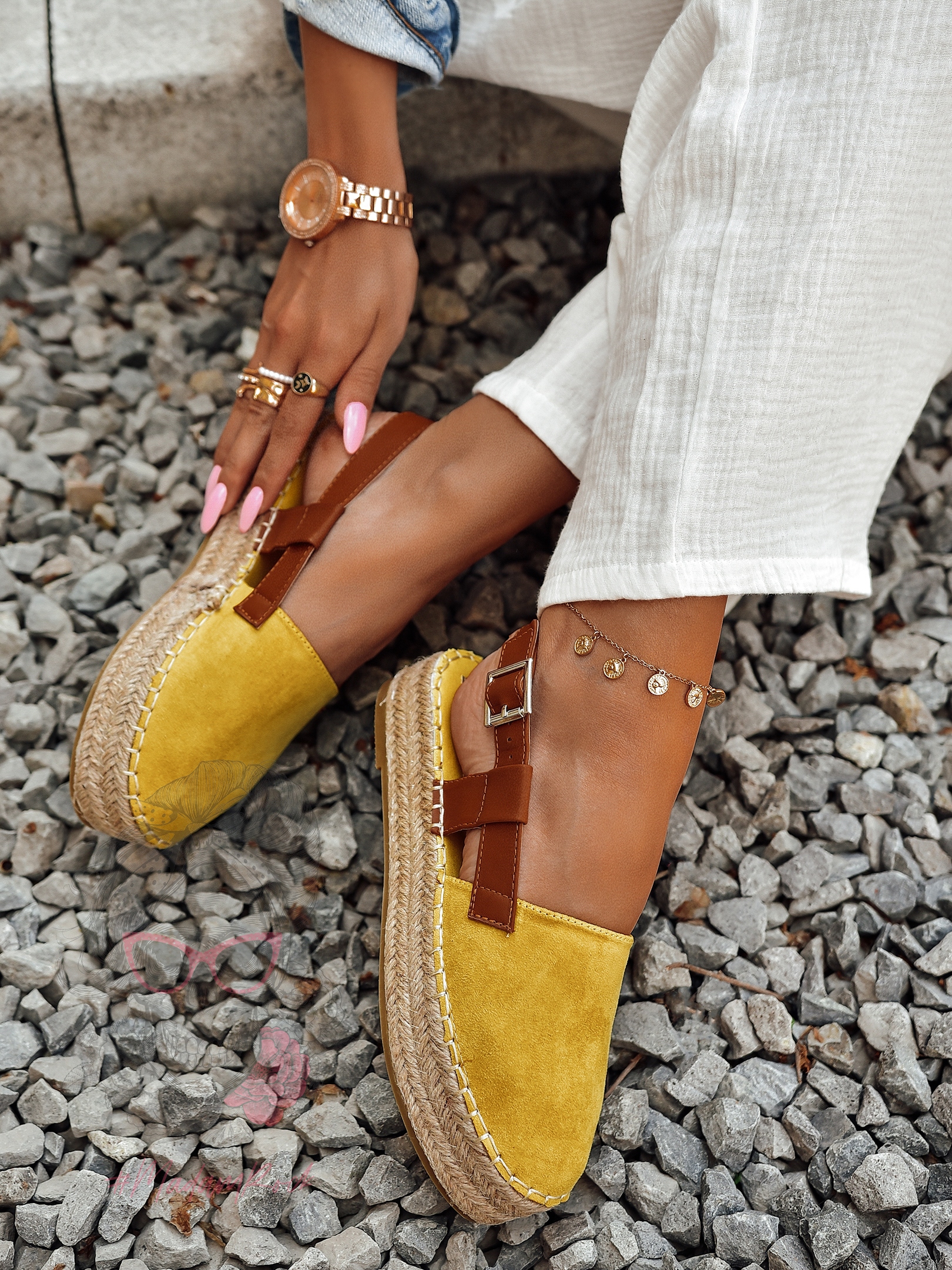 Espadryle na platformie Nifty Rock żółte Espadryle na platformie Nifty Rock żółte