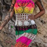 Spódnica ażurowa/ sukienka Contoy kolorowa