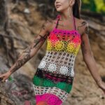 Spódnica ażurowa/ sukienka Contoy kolorowa