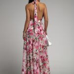 Sukienka maxi NB Jardi różowa