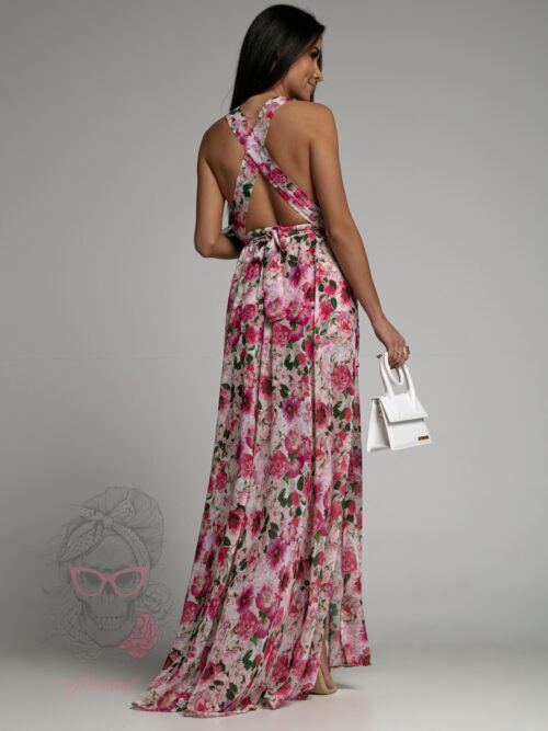 Sukienka maxi NB Jardi różowa