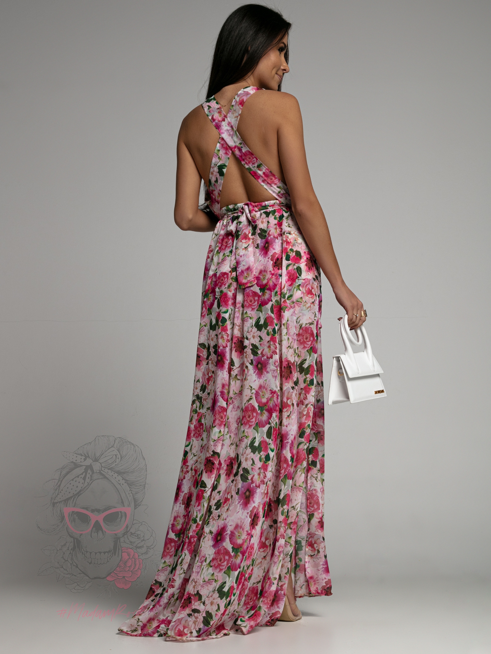 Sukienka maxi NB Jardi różowa